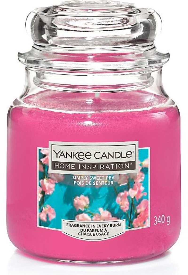 YANKEE CANDLE Yankee Candle Home Inspiration fragranza Simply Sweet Pea candela media